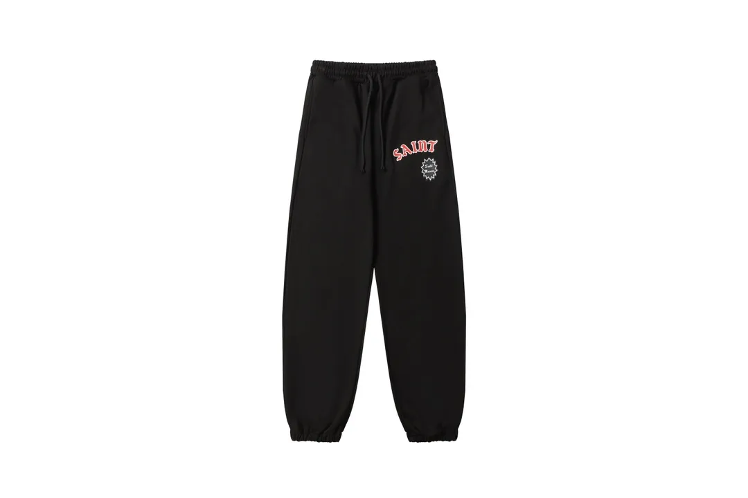 Saint Michael series of fashionable casual long sweatpants Style number: 247P190 Color: Black Size: S M L XL